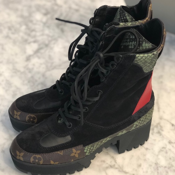 louis vuitton snakeskin boots